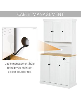 71" Kitchen Pantry Storage Cabinet with Storage,