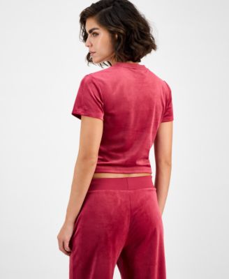 Women's Couture Short-Sleeve Regular Velour T-Shirt 