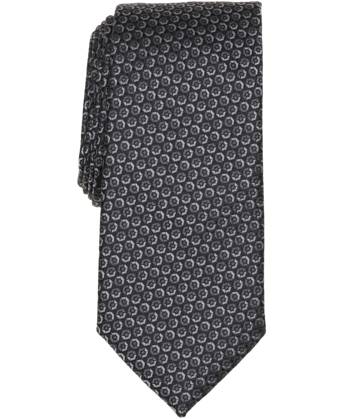 Perry Ellis Portfolio Men's Delson Geometric Tie In Black