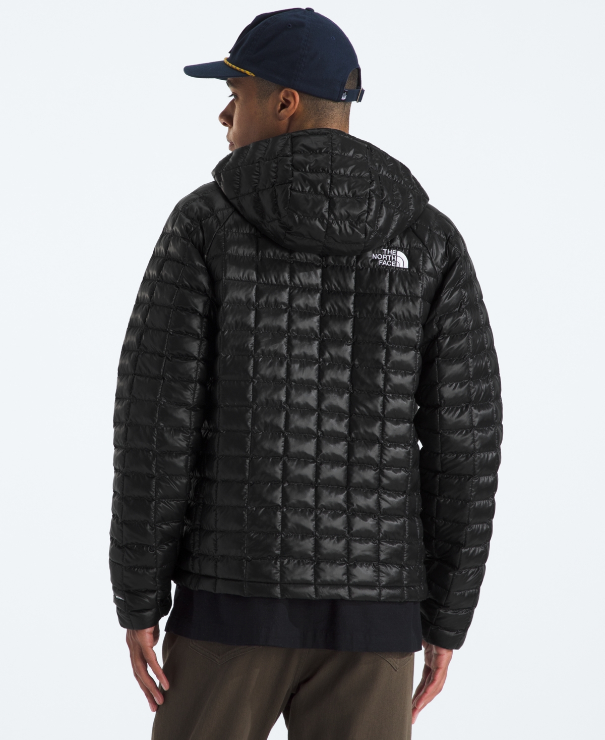 The North Face Thermoball Quilted Hooded Jacket In Black