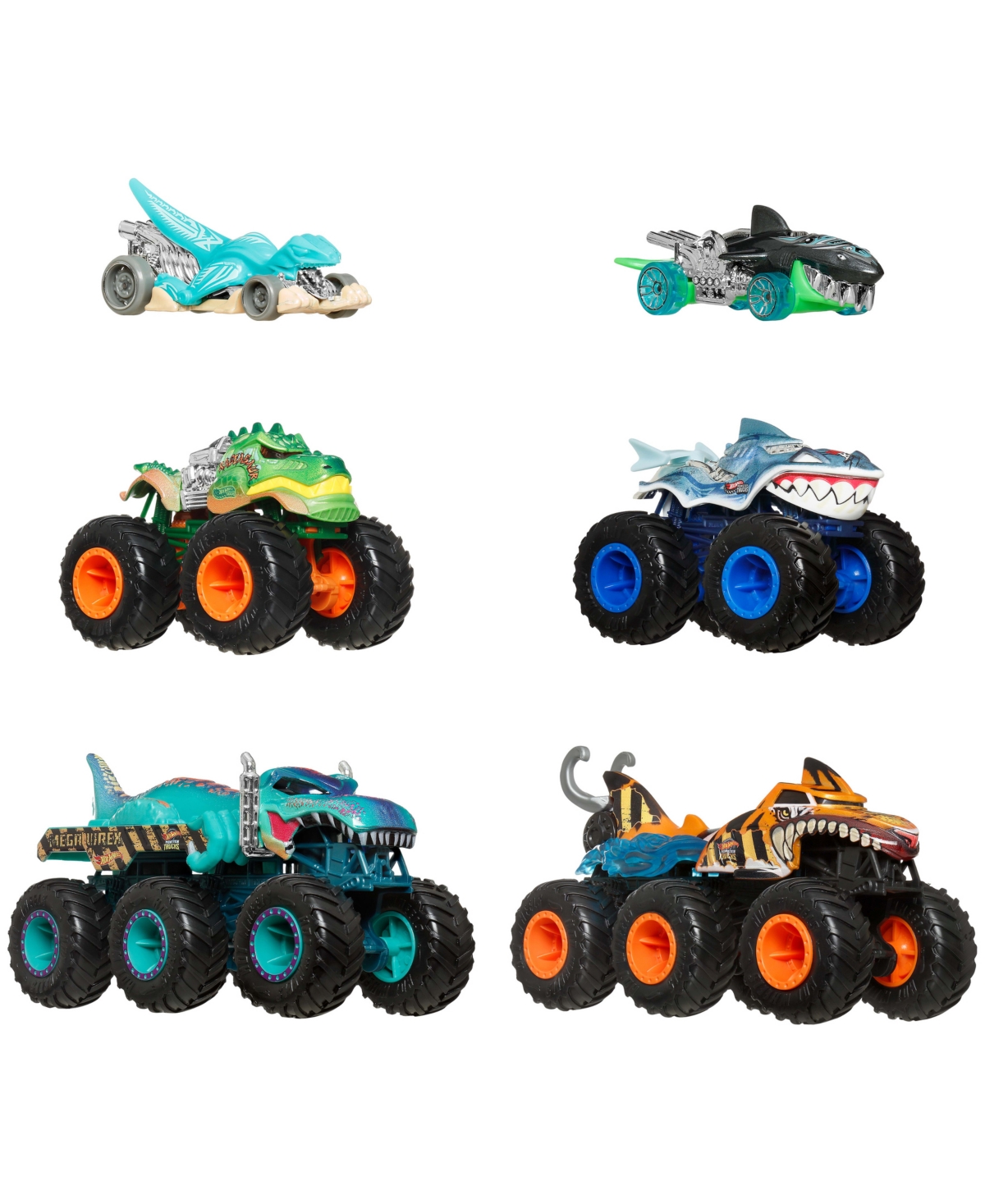 Hot Wheels Monster Trucks Sharks vs Dinos Trucks and Cars