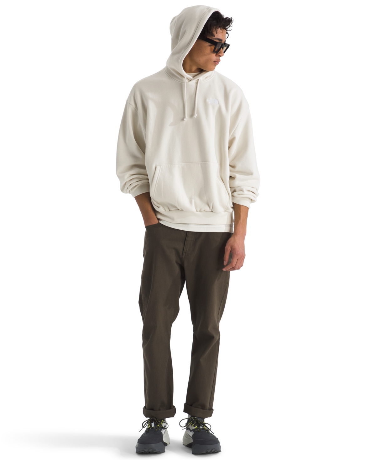 The North Face Men's Evolution Simple Dome Oversized Hoodie In White