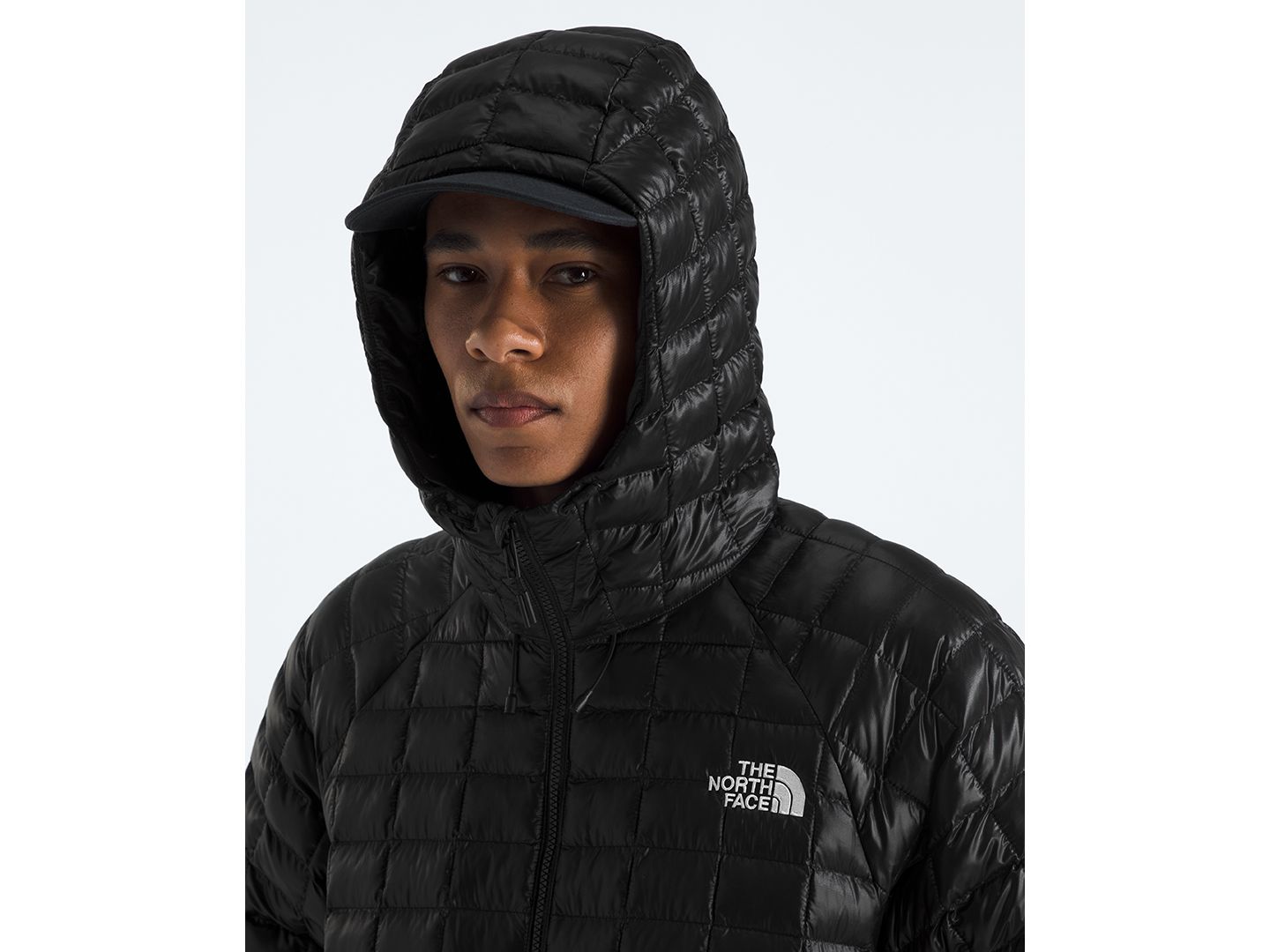 Мужская куртка The North Face Thermoball Packable Hooded, цвет: Чёрный — фото 4
