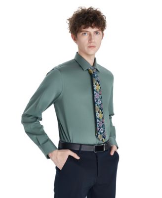 Men's Sateen Solid Dress Shirt