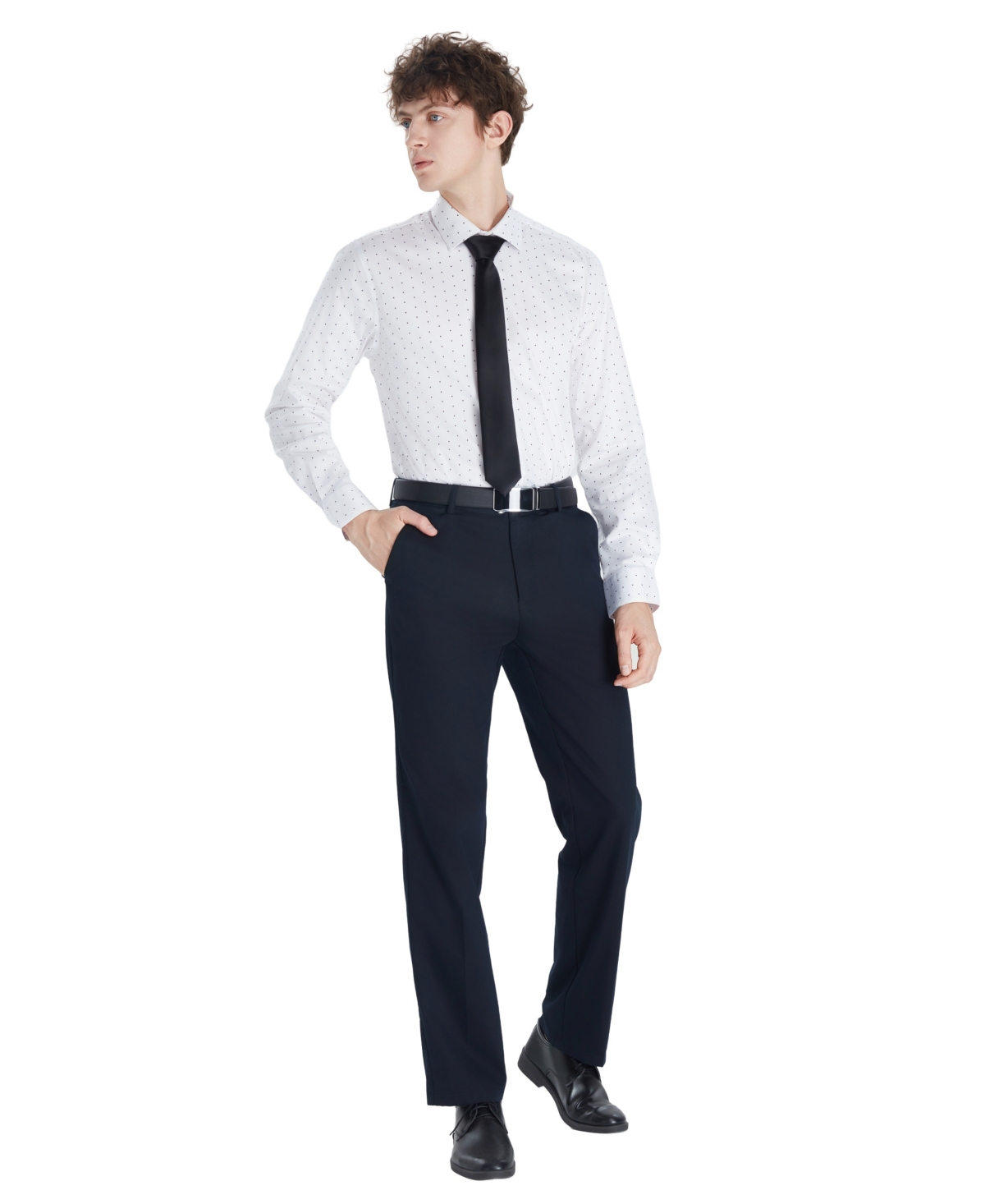 Bar Iii Men's Even Dot Print Dress Shirt, Macy's Exclusive In White