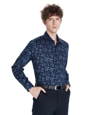 Men's Tossed Bouquet Print Dress Shirt, Macy's Exclusive