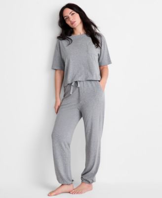 Women's 2-Piece Short-Sleeve T-Shirt and Joggers Pajama Set
