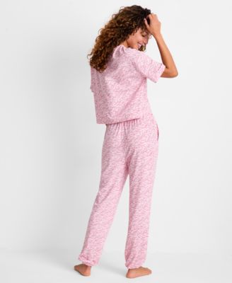 Women's 2-Piece Short-Sleeve T-Shirt and Joggers Pajama Set