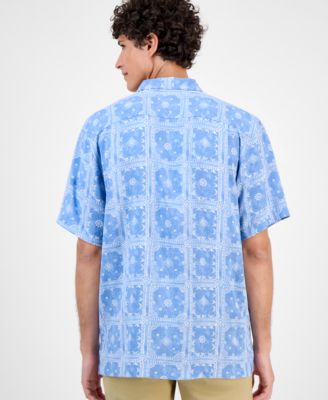 Men's Veracruz Cay Short Sleeve Bandana Print Camp Shirt