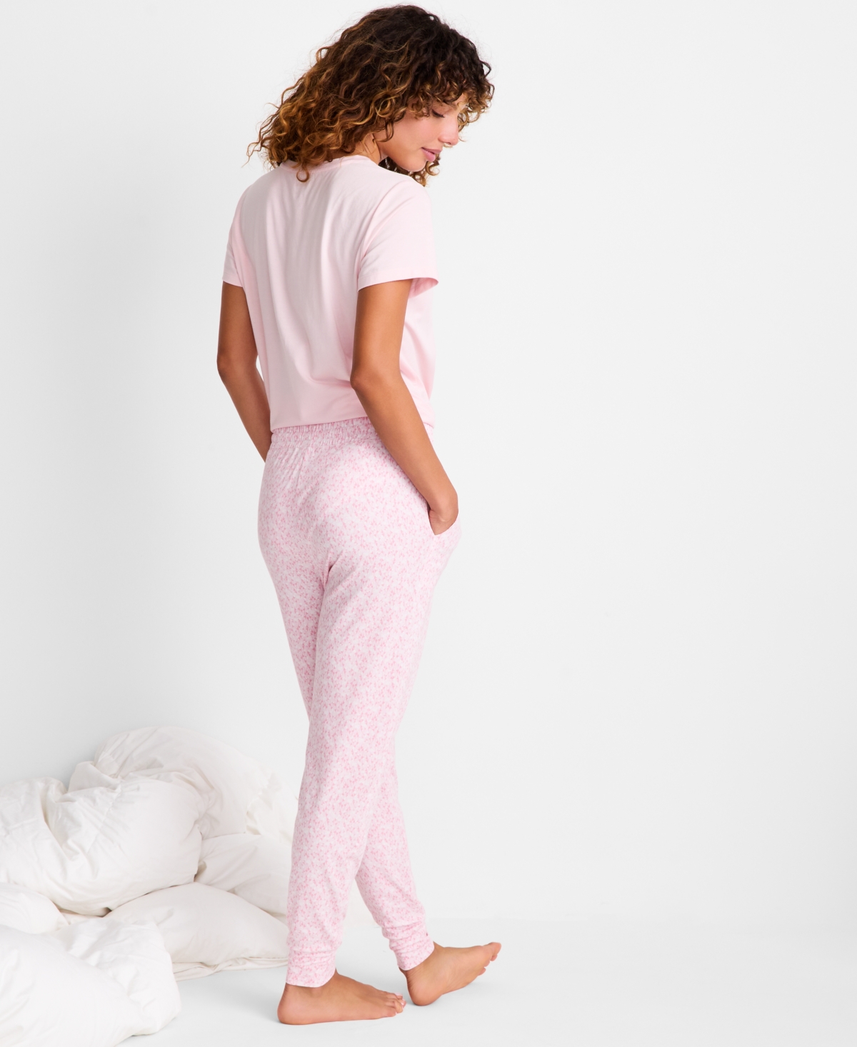 State Of Day Women's Textured Joggers, Macy's Exclusive In Pink