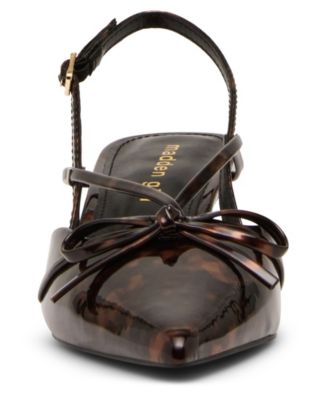 Women's Vixen Bow Slingback Kitten Heel Pumps