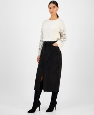 theredthread S slit line sweat skirt SWEAT SKIRT