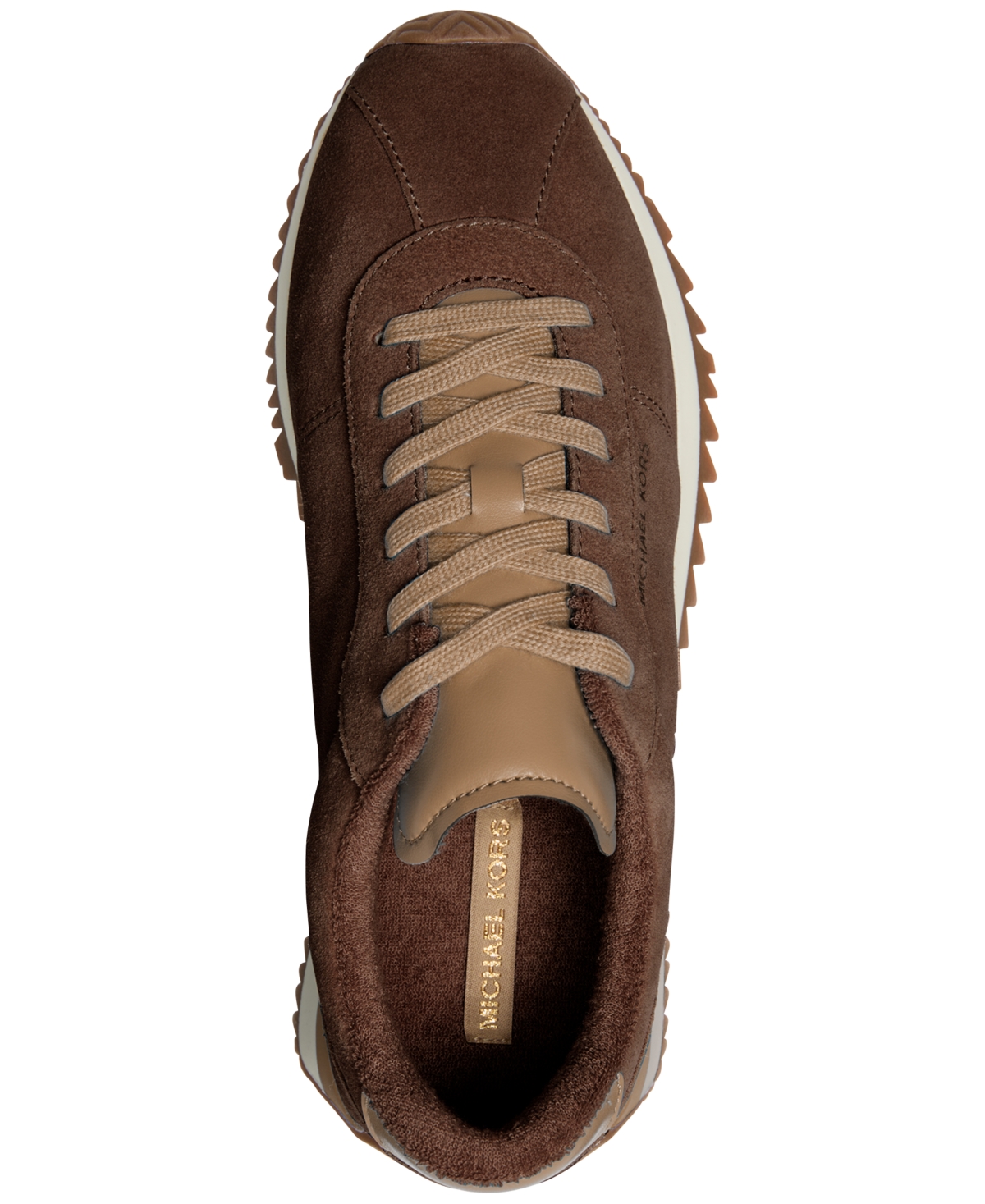Michael Kors Rhodes Two-tone Suede Trainer In Black