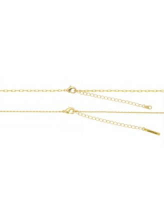 Cubic Zirconia Cross Pendant Layered Necklace and Hoop Earring Set