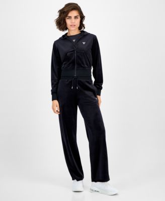 Women's Couture Cropped Velour Hoodie