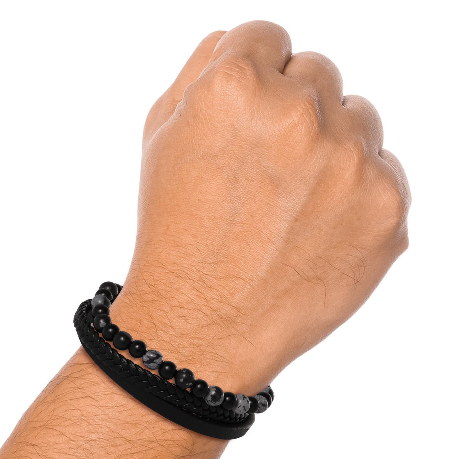 Braided and Beaded Bracelet - 8.5''