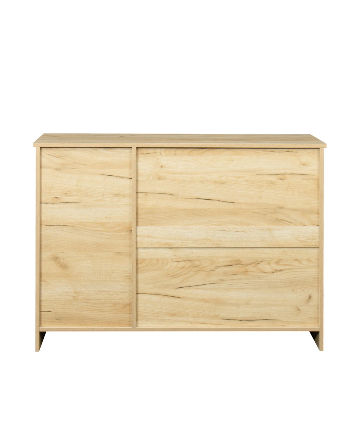 Casainc Modern Wood Sideboard with 2 Doors, 2 Drawers and Central Storage for Entryway or Dining
