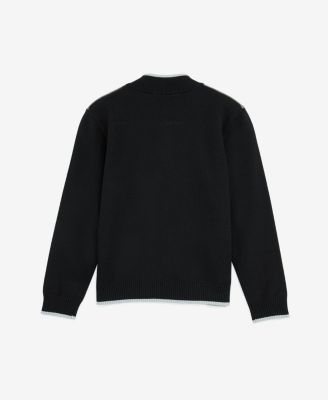 Boy's Shoulder Detail Quarter-Zip Sweater