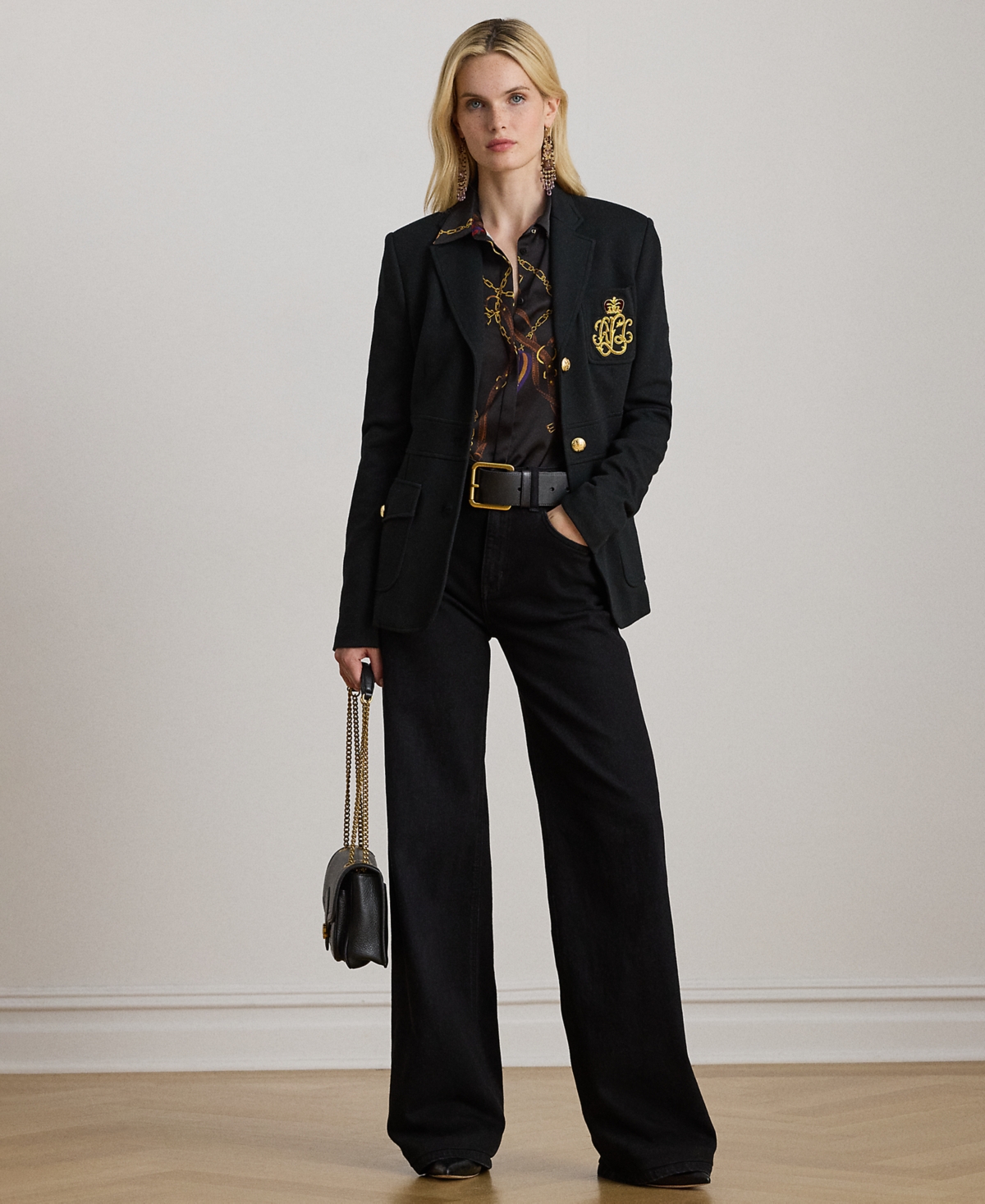 Ralph Lauren Petite Belting Print Shirt In Multi