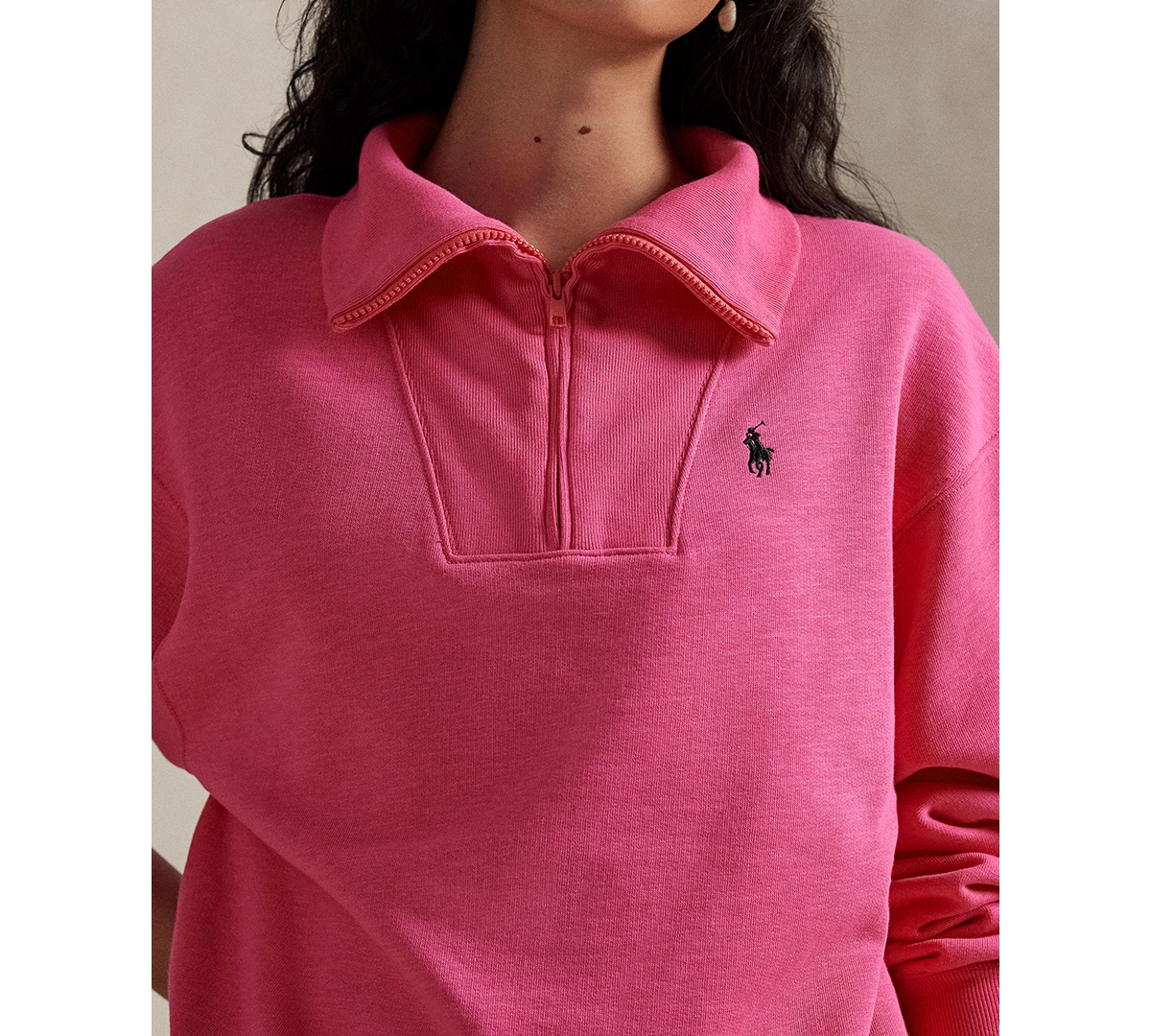 Polo Ralph Lauren Women's Pink Pony Pull-on Sweatshirt In Pink