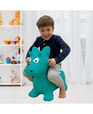 Inflatable Bouncy Ride-On Hopper W/ Pump - Dino