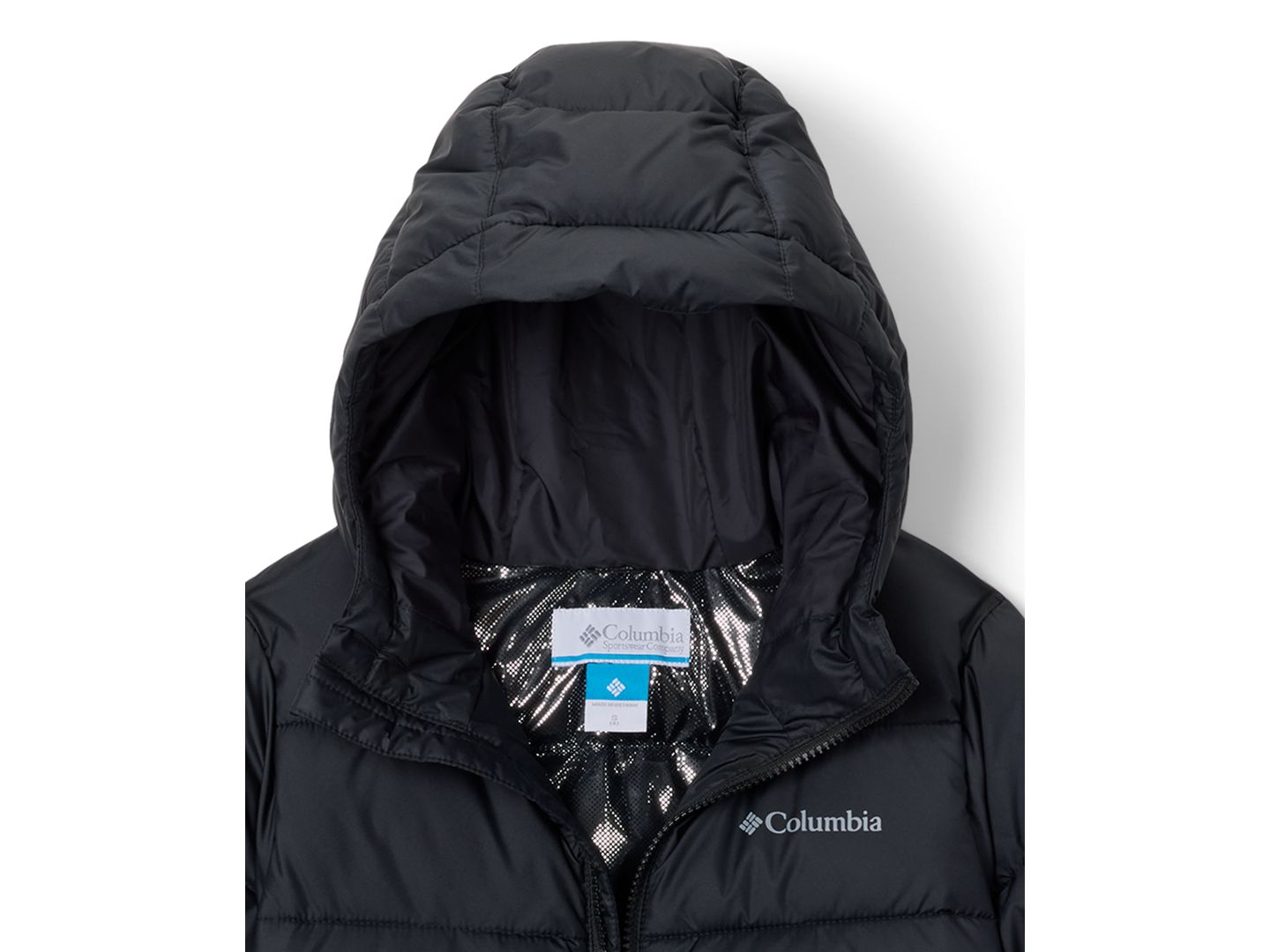 Куртка Columbia Girls' S-XL Pike Lake Mid Puffer, цвет: Чёрный — фото 3