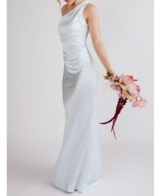 Women's One Shoulder Satin Bridesmaid Dress