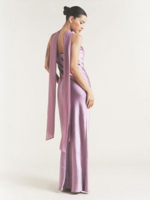 Women's Bandeau Satin Bridesmaid Dress