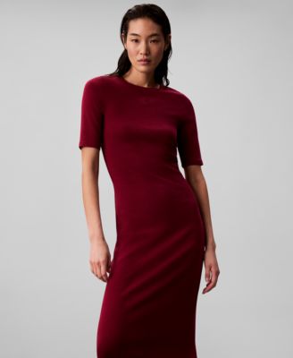 Women's Short Sleeve Midi Dress