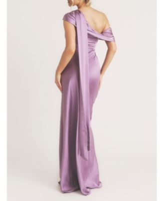 Women's One Shoulder Drape Bridesmaid Dress
