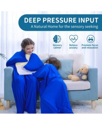 Small Blue Kids Full Body Sensory Socks