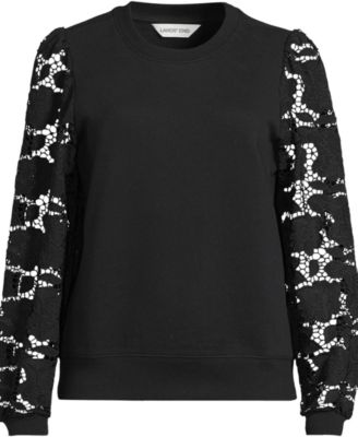 Women's Serious Sweats Lace Sleeve Sweatshirt
