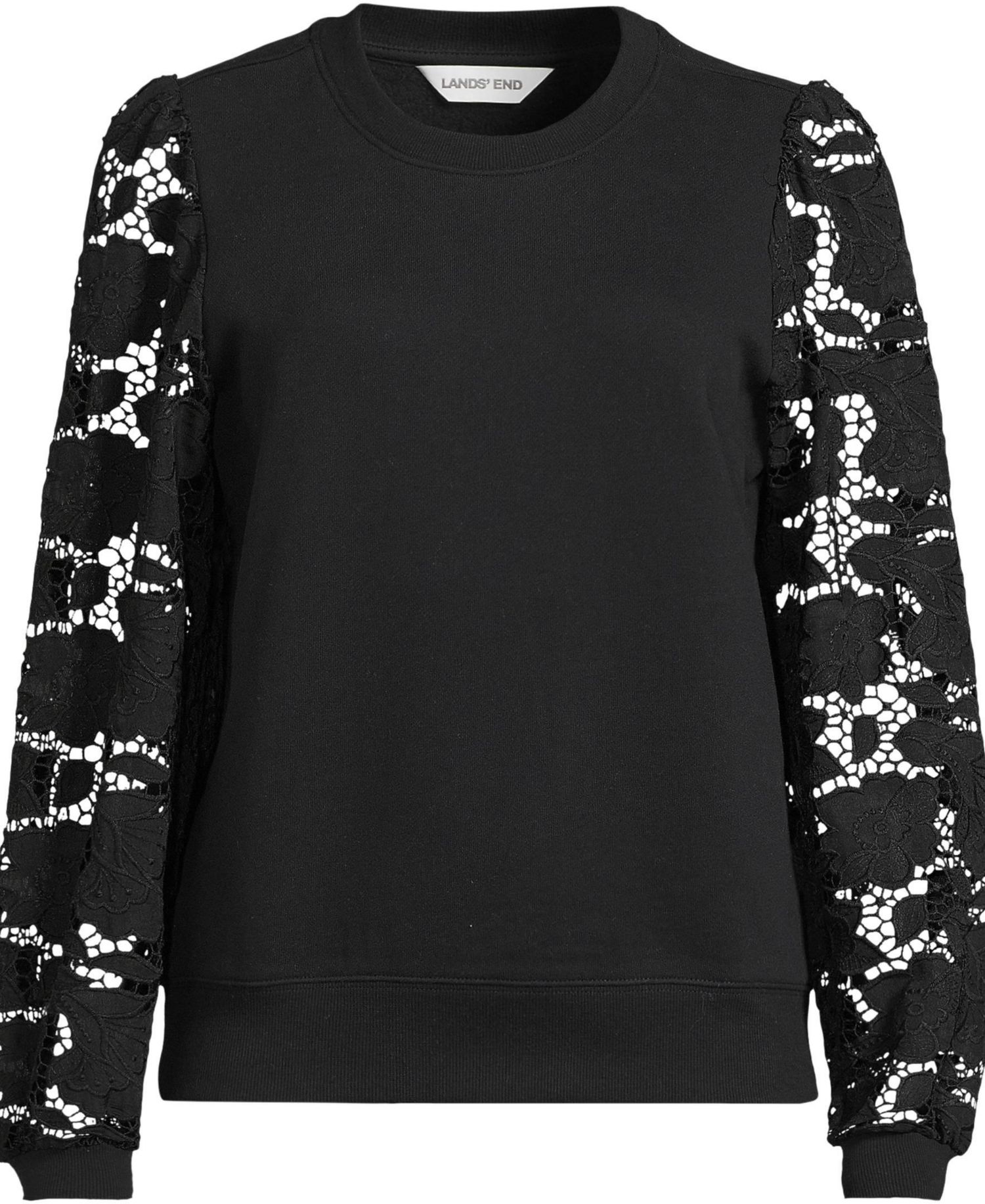 Women's Serious Sweats Lace Sleeve Sweatshirt