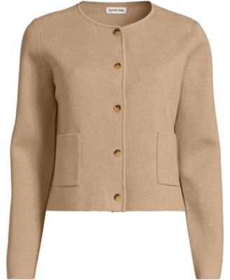 Plus Size Fine Gauge Cotton Milano Blazer Sweater