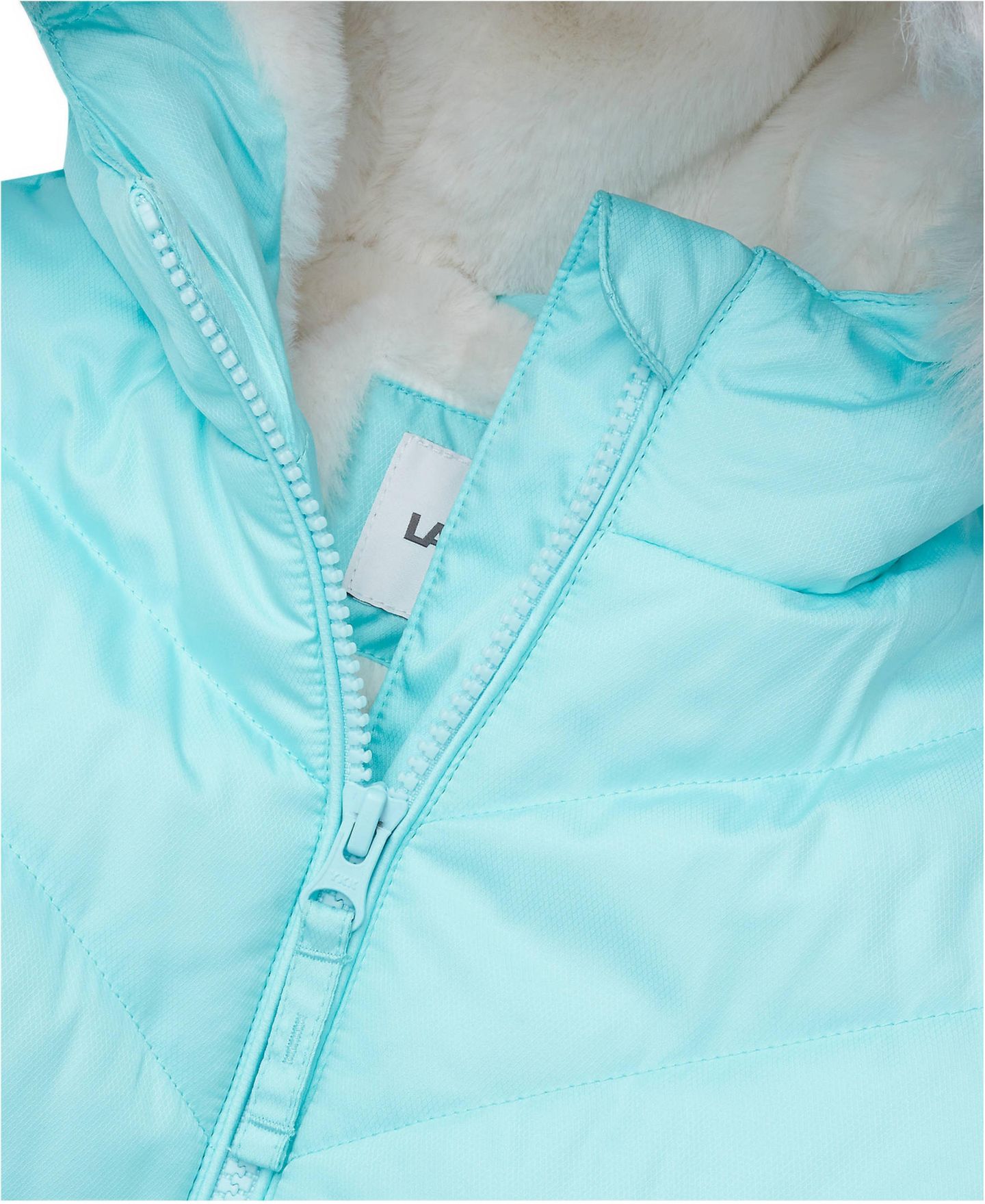 Куртка Lands' End Water Resistant Velour Parka для девочек, цвет: Аквамариновый — фото 3