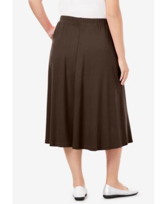 Women's Plus Size 7-Day Knit A-Line Skirt