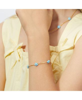 Petit Sky Blue Daisy Bracelet