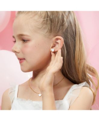 Petit Love Studs in White