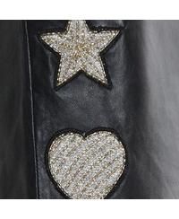 Women's Leather Patched Pants