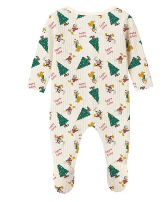 Baby Boys' Mickey and Pluto Holiday Coverall, Bodysuit, Cap, Bib and Pants, 5-Piece Set