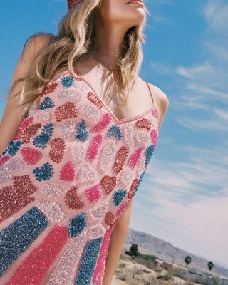 Women's Butterfly Embellished Mini Dress