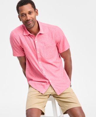 Men's Coast Dot Drift Printed Short-Sleeve Shirt