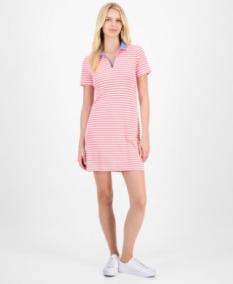 Women's Striped Polo Dress