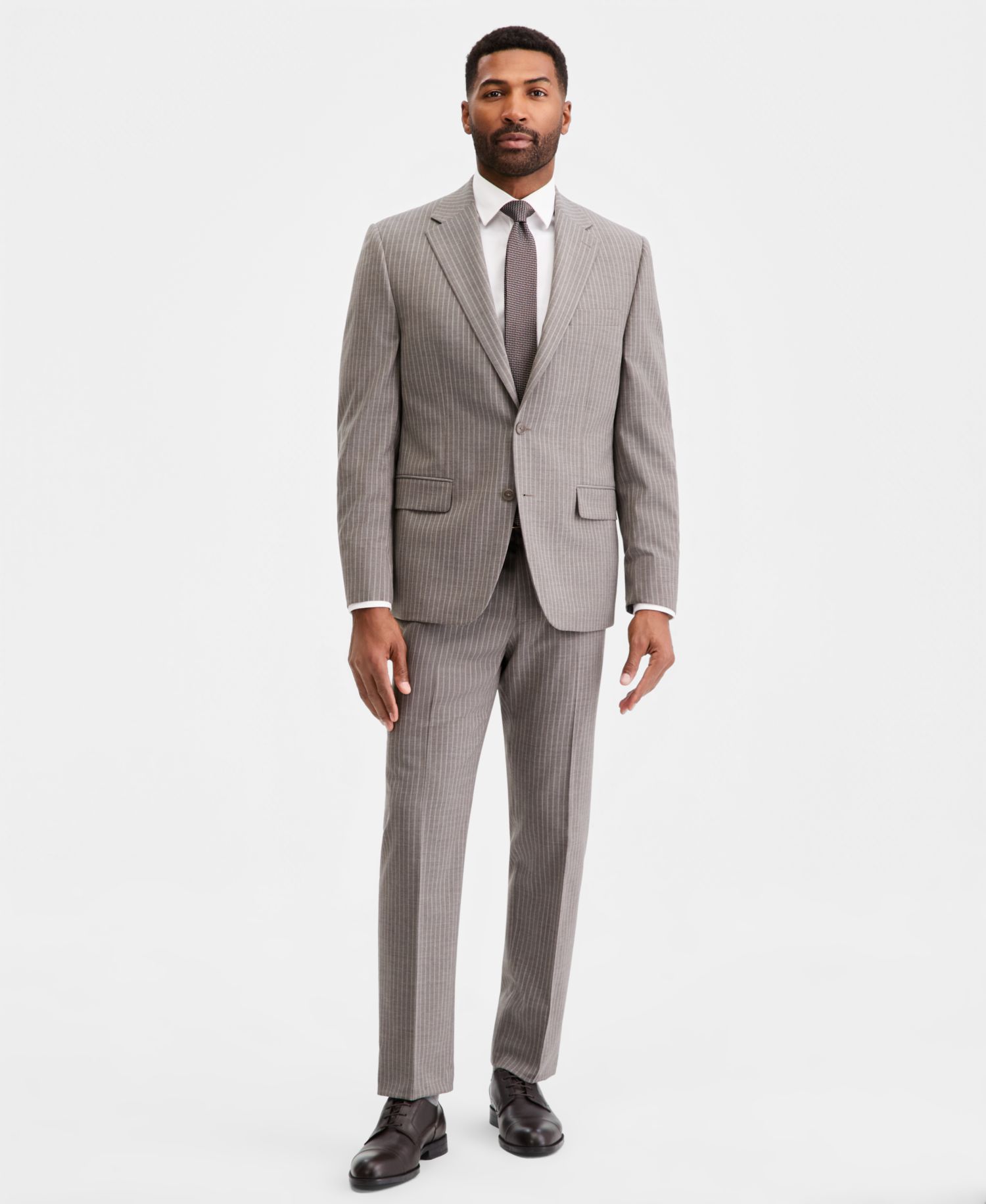 Men's Classic-Fit Grey Pinstripe Suit Separates Pant