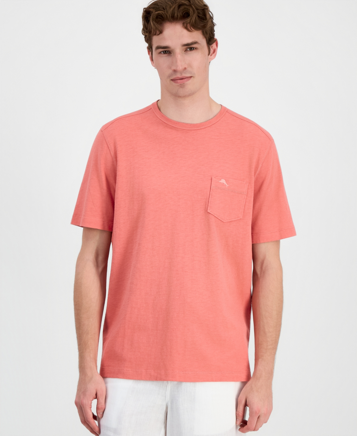 Tommy Bahama Men's Short Sleeve Crewneck Pocket Canal T-Shirt - Red Ginger