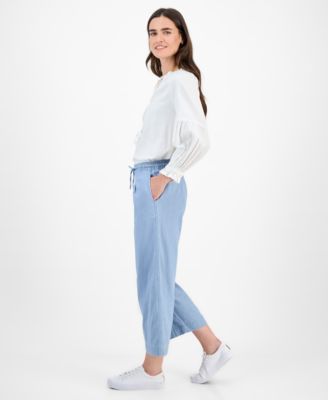 Women's Cotton Mid-Rise Ankle Pants