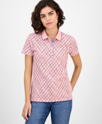 Nautica Jeans - Women's Argyle Dot Polo Shirt