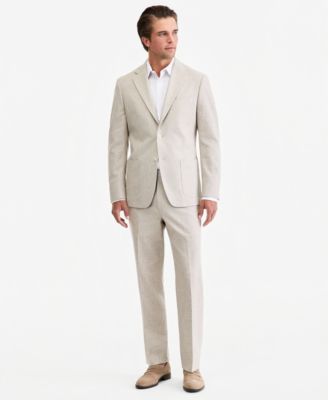 Men's Classic-Fit Tan Texture Suit Separates