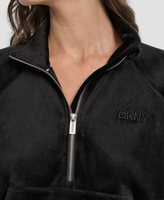 Women's Platinum Velour Embroidered Logo Sweatshirt