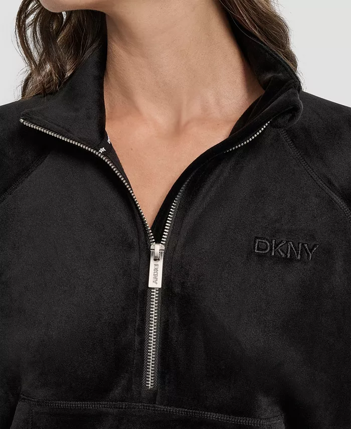 Women's Platinum Velour Embroidered Logo Sweatshirt - thumbnail 3